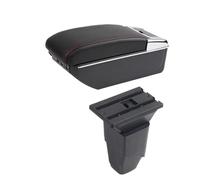 DIQXLGS Reposabrazos Caja De Almacenamiento Central Retrofit Interior Carga USB Para Peugeot 206 Cc(D línea roja 7USB)