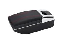 DIQXLGS Reposabrazos Central Para Opel Para Corsa F Para Corsa F 2019 2020 2021 2022 2023 2024 Caja Almacenamiento Interior(A1 Negro rojo SIN USB)
