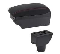 DIQXLGS Reposabrazos Para Hyundai Para GETZ Reposabrazos Caja Almacenamiento Retrofit Accesorios Auto(Línea Roja E1)