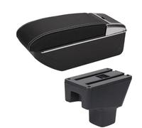 DIQXLGS Reposabrazos Para SUZUKI SX4 Piezas Interiores Cenicero Reposabrazos Piezas De Reequipamiento Caja De Almacenamiento(D3 Negro blanco Sin USB)