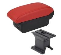 DIQXLGS Reposabrazos Para Toyota IQ Reposabrazos Interior Para Coche Caja De Almacenamiento Central Accesorios Para Coche Piezas De Actualización Con USB(B4 rojo 3USB)