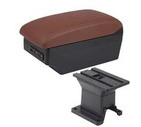 DIQXLGS Reposabrazos Para Toyota IQ Reposabrazos Interior Para Coche Caja De Almacenamiento Central Accesorios Para Coche Piezas De Actualización Con USB(C6 brown 7USB)