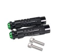 DIQXLGS Reposapiés De Motocicleta Antideslizantes Eficientes Traseros Regulables Pedales Roscados Para M8/8mm(Black-Green)