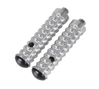 DIQXLGS Reposapiés Moto Antideslizante Eficiente Estriberas Traseras Retrocedidas Descansapiés Traseras Moto Roscado Pedales Conjunto Trasero(Plata)