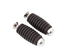DIQXLGS Reposapiés Moto CNC 6mm Reposapiés Puntas De Apoyo Pedal Para Yamaha YZF R1 R15 R6 R25 R3 MT03 MT09 MT07 FZ07(Plata)