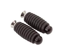 DIQXLGS Reposapiés Moto CNC 6mm Reposapiés Puntas De Apoyo Pedal Para Yamaha YZF R1 R15 R6 R25 R3 MT03 MT09 MT07 FZ07(NEGRO)
