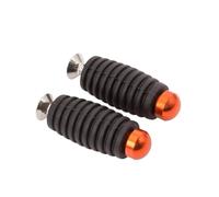 DIQXLGS Reposapiés Moto CNC 6mm Reposapiés Puntas De Apoyo Pedal Para Yamaha YZF R1 R15 R6 R25 R3 MT03 MT09 MT07 FZ07(Naranja)