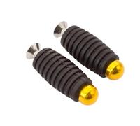 DIQXLGS Reposapiés Moto CNC 6mm Reposapiés Puntas De Apoyo Pedal Para Yamaha YZF R1 R15 R6 R25 R3 MT03 MT09 MT07 FZ07(Oro)
