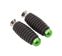 DIQXLGS Reposapiés Moto CNC 6mm Reposapiés Puntas De Apoyo Pedal Para Yamaha YZF R1 R15 R6 R25 R3 MT03 MT09 MT07 FZ07(Verde)