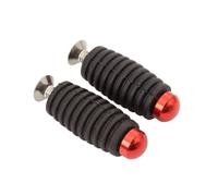 DIQXLGS Reposapiés Moto CNC 6mm Reposapiés Puntas De Apoyo Pedal Para Yamaha YZF R1 R15 R6 R25 R3 MT03 MT09 MT07 FZ07(ROJO)
