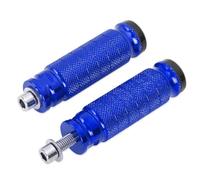 DIQXLGS Reposapiés trasero moto Universal M8 8mm CNC Pedal trasero Estribos(Azul)