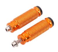 DIQXLGS Reposapiés trasero moto Universal M8 8mm CNC Pedal trasero Estribos(Naranja)