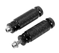 DIQXLGS Reposapiés trasero moto Universal M8 8mm CNC Pedal trasero Estribos(NEGRO)