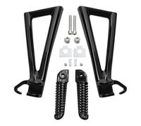 DIQXLGS Reposapiés Trasero Pasajero Moto Kit Soporte Para YAMAHA YZF R6 2006 2007 2008 2009 2010 2011 2012 2013 2014 2015 2016(NEGRO)