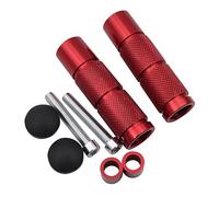 DIQXLGS Reposapiés Universal Para Moto ATV Bicicleta CNC Scooter Dirt Bike Aluminio M8 Estribos Pedales(ROJO)
