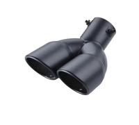 DIQXLGS Silenciador De Tubo De Escape De Gran Diámetro Para Great Wall Haval Y DARGO Decoración De Garganta De Escape Tubos De Escape(NEGRO,boca redonda)