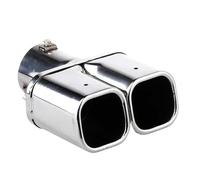 DIQXLGS Silenciador De Tubo De Escape Exterior De Acero Inoxidable 1 Pieza Para Hyundai Para Tucson 2015 2016 2017 2018(Plata,Tubo doble)