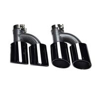 DIQXLGS Silenciador Doble Para A4 A5 A6 A7 S4 S5 S6 S7 Tubo De Escape De Acero Inoxidable Boquilla De Escape Accesorios Para Coche(NEGRO)