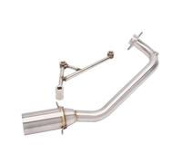 DIQXLGS Sistema Completo Modificado GP Moto Escape Acero Inoxidable Tubo De Escape Delantero Central Para Motocicleta Para SYM DRG BT DRG158 DRG 158(Plata)