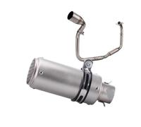 DIQXLGS Sistema Escape Completo Slip-on Modificado Para Benelli TNT125 TNT 125 135 2016-2022 Silenciador Acero Inoxidable Para Tubo Enlace Delantero Motocicleta(Style E)