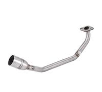 DIQXLGS Sistema Escape Motocicleta Para PCX125 PCX150 PCX160 PCX 125 150 160 2021-2024 Tubo Enlace Delantero Modificado Acero Inoxidable Línea De 51 Mm(Plata)
