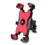 DIQXLGS Soporte Teléfono Bicicleta 360° Giratorio Moto Motorcycle Stand Bracket Antideslizante Ciclismo(Rojo)