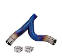 DIQXLGS Tubo De Conexión Intermedio Modificado De Acero Inoxidable Para Ducati Para Desert X 950 2022 2023 2024(Medio azul)