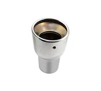 DIQXLGS Tubo De Escape Doble Para Mitsubishi ASX RAV4 2010-2018 Entrada De 100 Mm Puerto De Escape Para Barco Turbina Punta Angular(Plata)