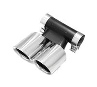 DIQXLGS Tubo De Escape Mejorado De Doble Salida Para Porsche 718 2016 2017 2018 2019 2020 2021 2022 2023 2024 2025 Boquilla De Silenciador De Acero Inoxidable Negra(Single Layer Silver)
