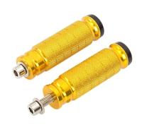 DIQXLGS Universal CNC Aluminio Motocicleta Reposapiés Traseros Set Descanso Carreras Pedales Accesorios (Oro)