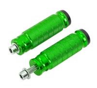 DIQXLGS Universal CNC Aluminio Motocicleta Reposapiés Traseros Set Descanso Carreras Pedales Accesorios (Verde)