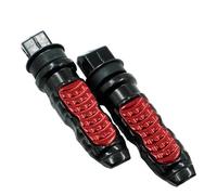DIQXLGS Universales Estriberas Pasajero Trasero Motocicleta Aluminio Pedales Reposapiés Scooter Estribera Motocicleta Modificación De Pedal(ROJO)