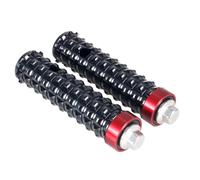 DIQXLGS Universales Para Moto Delanteros Traseros Reposapiés Palanca Cambios Efficient Antideslizante Roscado Juegos De Pedales Traseros 8MM(Black-Red)