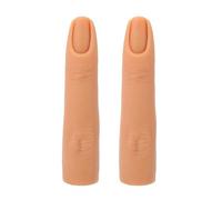 DIRBAK 2 dedos de silicona para práctica de uñas, flexibles y flexibles, para entrenamiento de manicura con tacto realista para arte de uñas, principiantes y profesionales