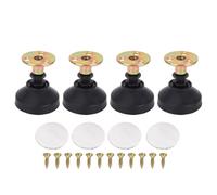 DIRBAK 4 Pack Adjustable Furniture Support Legs, Non Slip Leveling Feet for Sofa Table Chair, 400kg Capacity, Black, 53 to 67mm Height Range
