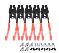 DIRBAK 5Pcs WallMounted Garage Hooks,Organization Storage Hanger for Power Tool Rope Shovel Bike Hose (Orange)