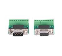DIRBAK Adaptador de Terminal de Tornillo DB9 Macho Hembra Placa de conversión de 9 Pines y 9 Orificios con Buen Rendimiento de conversión para RS232