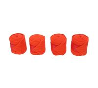 DIRBAK Envolturas de Polo para Caballos de Lana, Paquete de 4 Vendas Suaves para piernas ecuestres, fácil de Aplicar y Quitar, diseño duradero que retiene la Forma, para el (Roja)
