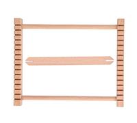 DIRBAK Marco de tejido de madera, construcción de madera de haya con herramienta de roscado, kit de artesanía manual para tapices básicos y proyectos de bricolaje, juego textil inicial