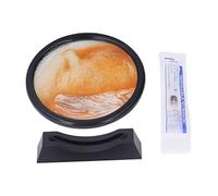 DIRBAK Pintura de 3D Arte de Lujo Vidrio Transparente Decoración de Arte de móvil con Efecto 3D para Sala de Estar Decoración de Oficina Luz Amarilla Pintura de movediza Redonda