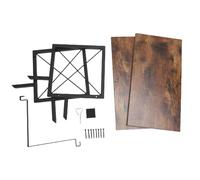 DIRBAK Soporte para estante de almacenamiento de discos de hierro y madera maciza, capacidad para 80 discos, diseño Retro para el hogar, la oficina y el estudio