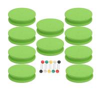 DIRBAK Tabla de bobinado de Espuma, carretes de Almacenamiento para sedal, Herramienta portátil Ligera y Duradera para Pescadores, Espuma de plástico ABS, 6,5 cm, 10 Uds. (Verde)