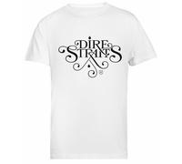 Dire Straits Love Over Gold Camiseta Blanca Hombre Regular Manga Corta