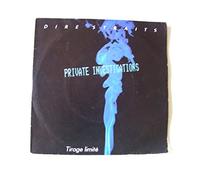 Dire Straits - (VINYL 7") Private Investigations / Badges, Posters, Sticker