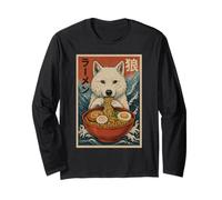 Dire Wolf Comiendo Ramen Kawaii Anime Pet Dire Wolf Foodie Art Manga Larga