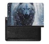Dire Wolf - Funda para pasaporte con diseño de lobo profundo y divertido organizador de documentos de viaje con ranura para tarjetas para mujeres y hombres, Estilo:, Talla única, MHXYZHW