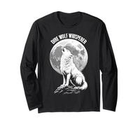 Dire Wolf Whisperer Lindo Cachorro aullando a la luna ADN extinto Manga Larga