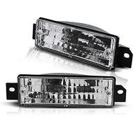 Dirección frontal compatible con BMW Serie 3 E30 1987 1988 1989 1990 1991 1992 1993 1994 GV-467 Luz de señal de giro para parachoques delantero, 1 par de luces intermitentes cromadas