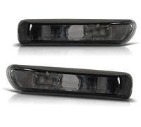 Dirección lateral compatible con BMW Serie 3 E46 1998 1999 2000 2001 Saloon Touring GV-349 Indicador de señal de giro lateral 1 par de luces intermitentes intermitentes ahumadas