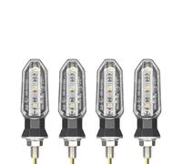 Dirección Luces Luces Intermitentes para Motocicleta 8 Mm Luz Destellante para para CBR500R para CBR650F para CB500X CRF250L MSX125 Indicador De 12V Lámpara De Posición(Claro,4 Piezas)